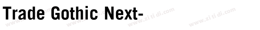 Trade Gothic Next字体转换